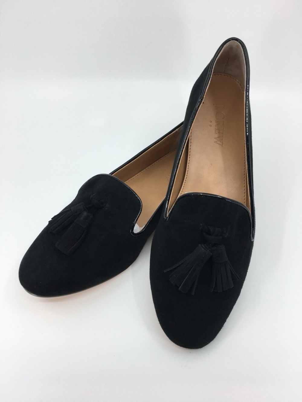 J. Crew Black Suede Tassel Loafers
